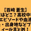 【百﨑 蒼生】実家はどこ？高校中学学歴やエピソードや血液型・身長・出身地などプロフィールまとめ！