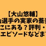 【大山悠輔】大山選手の実家の蕎麦屋はどこにある？評判・口コミ・エピソードなどまとめ